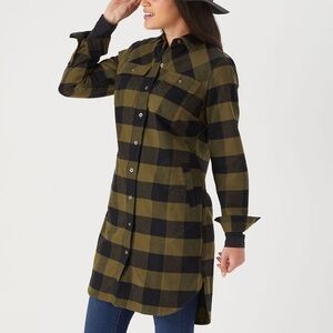 Women’s Duluth Trading Co Folkflore Flannel Duster size L